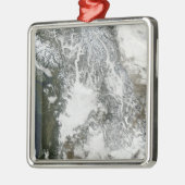 太平洋北西部の霧と雪 メタルオーナメント (左)