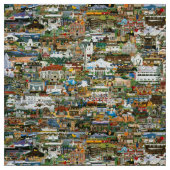 太平洋北西部コラージュ ファブリック (クローズアップ)