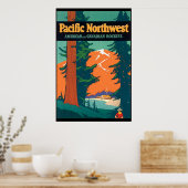 太平洋北西部ヴィンテージのポスターの複製 ポスター (キッチン)