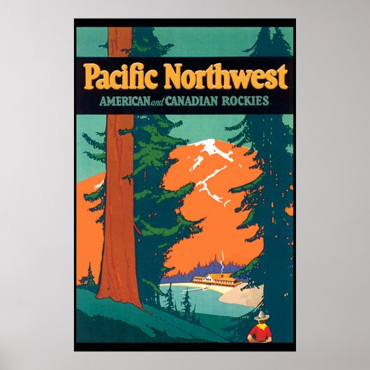 太平洋北西部ヴィンテージのポスターの複製 ポスター (正面)