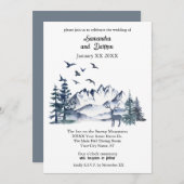 太平洋北西部 ロッキーマウンテン 結婚式 招待状 (正面/裏面)