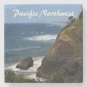 太平洋北西風光明媚な海岸線 ストーンコースター (正面)