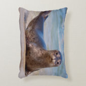 太平洋岸に沿ったビーチ上のシール アクセントクッション (正面(垂直))