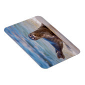 太平洋岸に沿ったビーチ上のシール マグネット (右側)