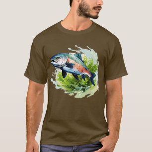 太平洋岸北西部サーモンTシャツ Tシャツ