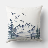 太平洋岸北西部ロッキー山脈と鹿 クッション (裏面)