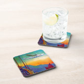 太平洋横断アートワーク懸命プラスチックコースター コースター (右側)