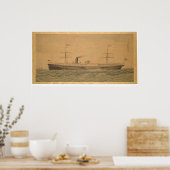 太平洋汽船サクラメント(1607A) ポスター (キッチン)