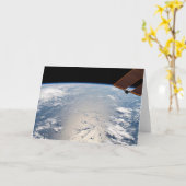 太平洋沖の夕暮れ周辺の雲 カード (黄色い花)