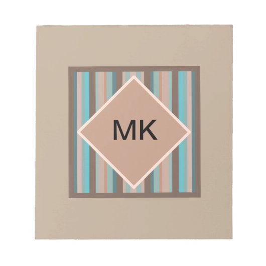 太平洋海ストライプ ノートパッド (正面)