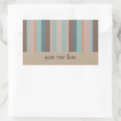 太平洋海ストライプ 長方形シール (バッグ)