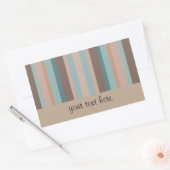 太平洋海ストライプ 長方形シール (封筒)