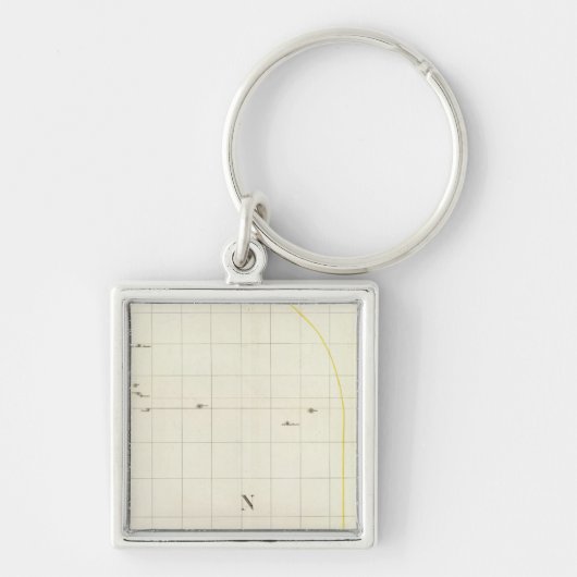 太平洋海彫刻地図 キーホルダー (正面)