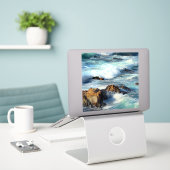 太平洋海波 シール (デスク上のノートパソコン)