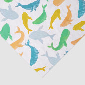 太平洋海航海の鯨水色 薄葉紙 (詳細)