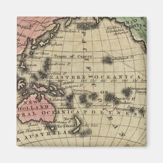 太平洋海、イギリス諸島 マグネット (正面)