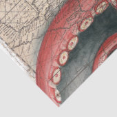 太平洋素晴らしタコヴィンテージ地図コンパスアート 薄葉紙 (詳細)