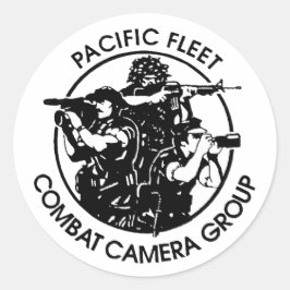 太平洋艦隊コンバットカメラグループステッカー ラウンドシール