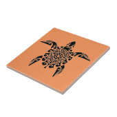 太平洋諸島のデザインの入れ墨のスタイルのカメのタイル タイル (側面)