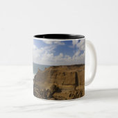 太平洋都市のオレゴンの岩が多い太平洋沿岸 ツートーンマグカップ (正面右)