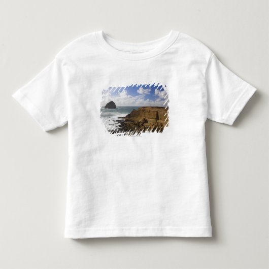 太平洋都市のオレゴンの岩が多い太平洋沿岸 トドラーTシャツ (正面)