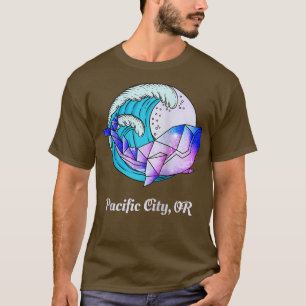 太平洋都市または幾何日本の的なOrcaキル Tシャツ