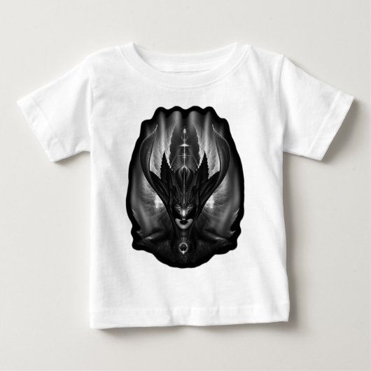 太忠山サイTOTブラックサン乳児Tシャツ ベビーTシャツ (正面)