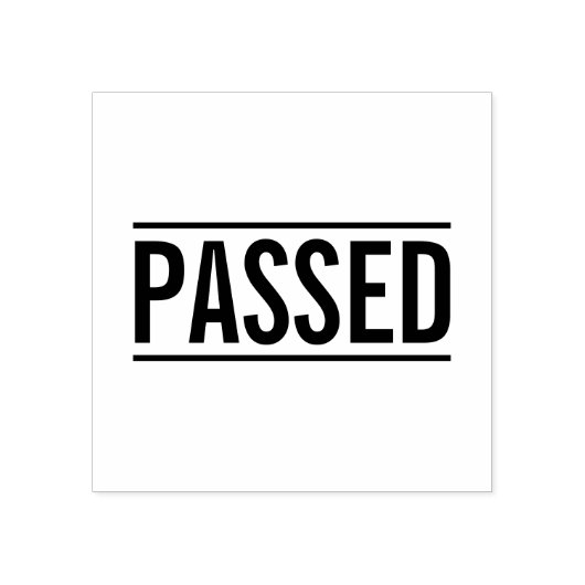 太文字スタイル - 合格 - 企業/会社 ラバースタンプ (インプリント)