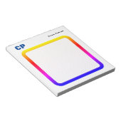 太文字 モノグラム プロフェッショナル プレーン シンプル ミニマリスト ノートパッド (アングル)