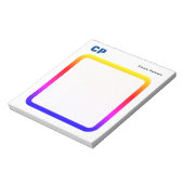 太文字 モノグラム プロフェッショナル プレーン シンプル ミニマリスト ノートパッド (回転)