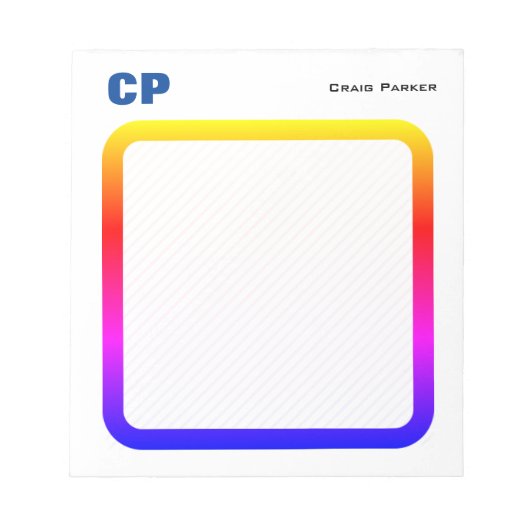 太文字 モノグラム プロフェッショナル プレーン シンプル ミニマリスト ノートパッド (正面)