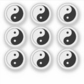 太極図のカスタムカット ビニールステッカー シール (正面)