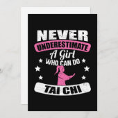 太極拳ができる女の子を決して過小評価しない 招待状 (正面/裏面)