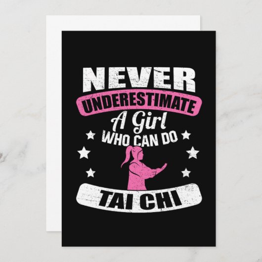 太極拳ができる女の子を決して過小評価しない 招待状 (正面/裏面)