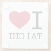 太極拳が大好き ガラスコースター (裏面)