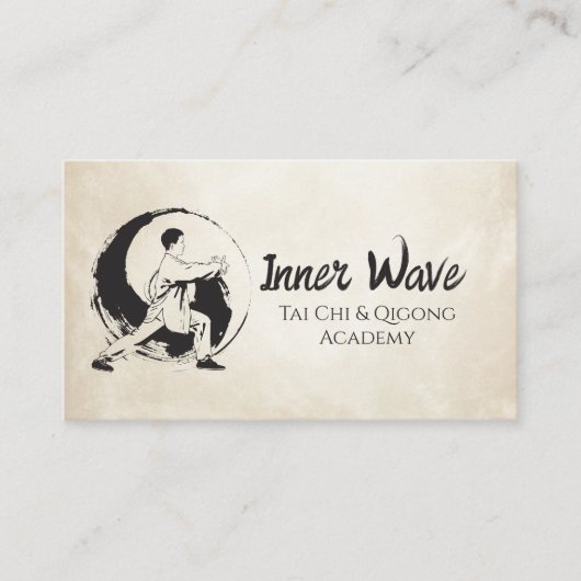 太極拳と気功 – 太極記号 名刺 (正面)