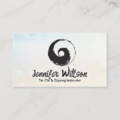 太極拳と気功 – 太極記号 名刺 (正面)