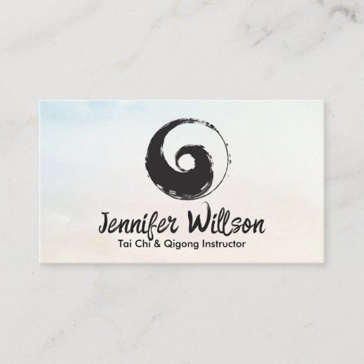 太極拳と気功 – 太極記号 名刺 (正面)
