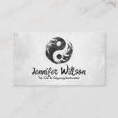 太極拳と気功 – 陰陽記号 名刺 (正面)