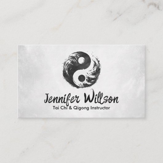 太極拳と気功 – 陰陽記号 名刺 (正面)
