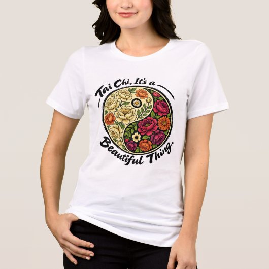 太極拳は美しい トライブレンドTシャツ (正面)