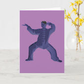 太極拳マン カード (黄色い花)