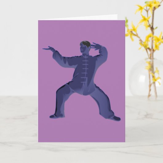 太極拳マン カード (黄色い花)