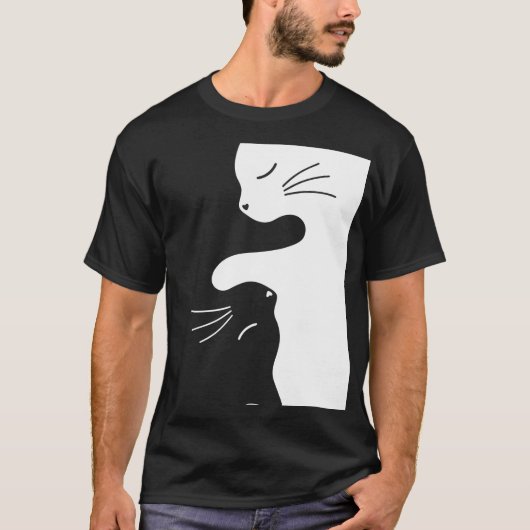 太極拳猫禅マスターキティバランス Tシャツ (正面)