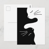太極拳猫 禅マスター キティ バランス ポストカード (正面/裏面)