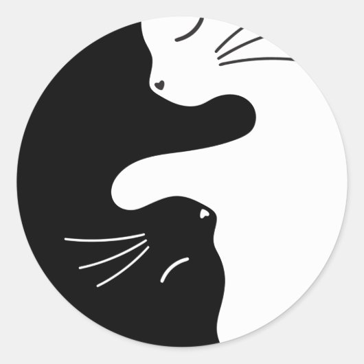 太極拳猫 禅マスター キティ バランス ラウンドシール (正面)
