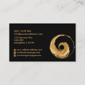 太極拳 – 黄金のブラシストローク 名刺 (裏面)