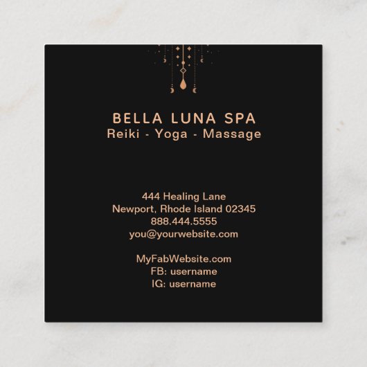 *~*太陰宇宙月宇宙シャーマンムーンズ スクエア名刺 (裏面)