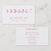 *~*太陰部Wanワックスフルピンクの月相Luna 名刺 (正面/裏面)