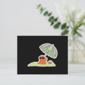 太陽おもしろいなめしビーチ ポストカード (スタンド正面)